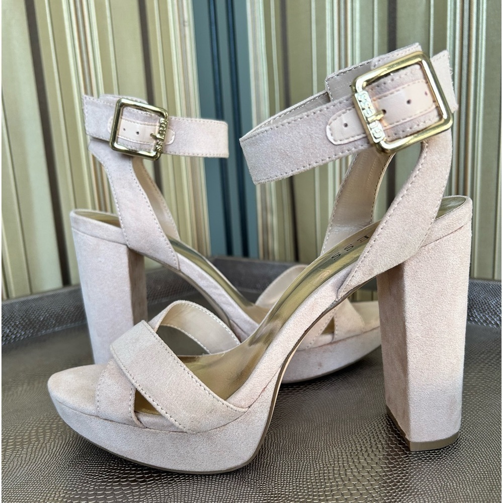 GUESS blush platform sandals